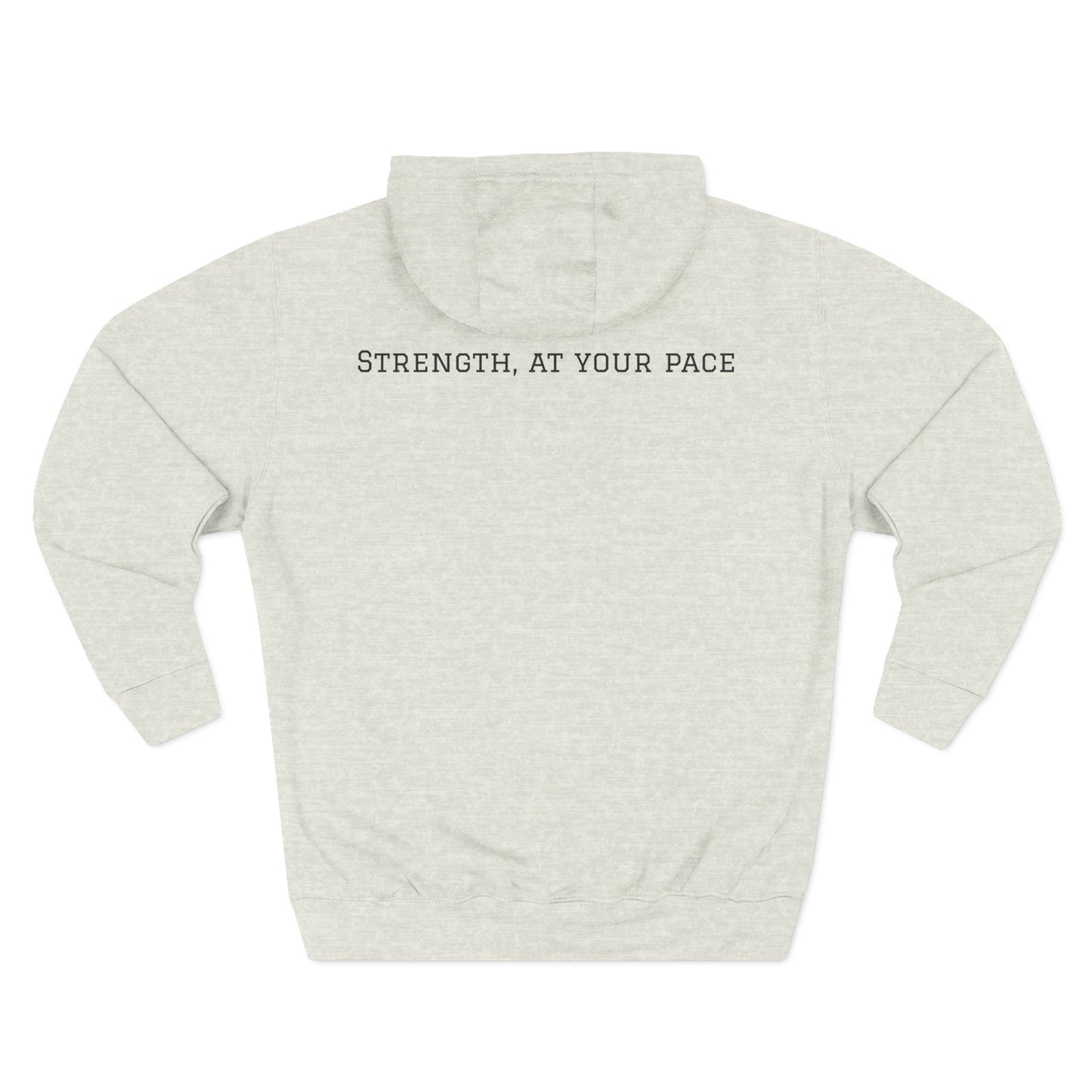 True Pace Fleece Hoodie — "Strength, At Your Pace" Casual Athletic Pullover