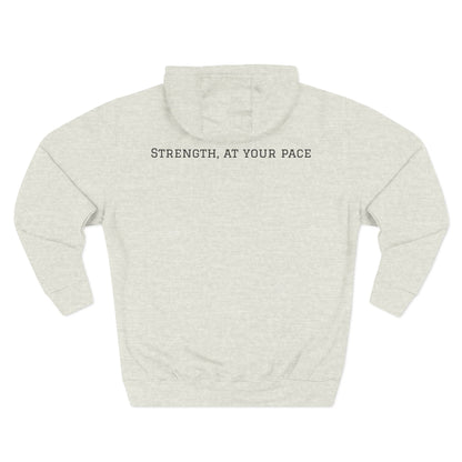 True Pace Fleece Hoodie — "Strength, At Your Pace" Casual Athletic Pullover