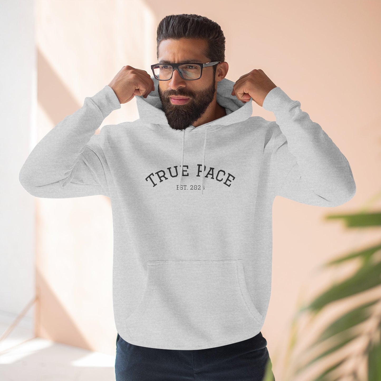 True Pace Fleece Hoodie — "Strength, At Your Pace" Casual Athletic Pullover